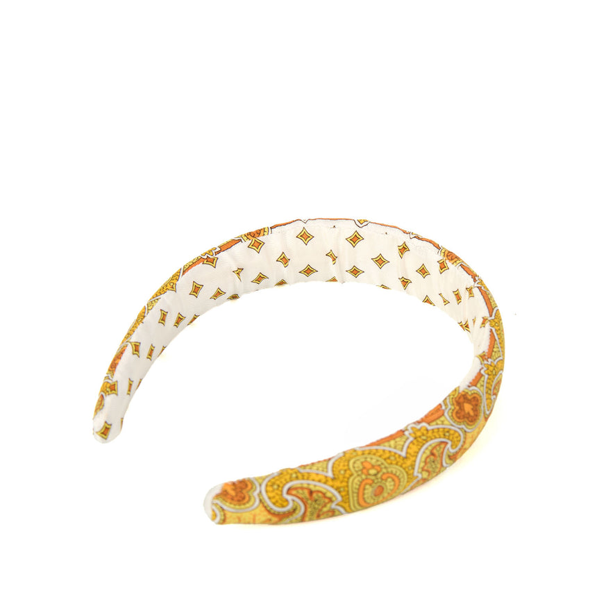 YELLOW SILK HEADBAND