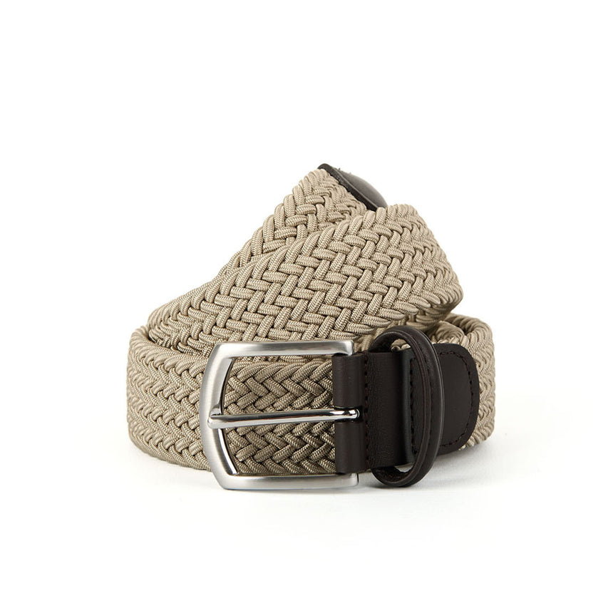 CINTURA ELASTICA INTRECCIATA BEIGE