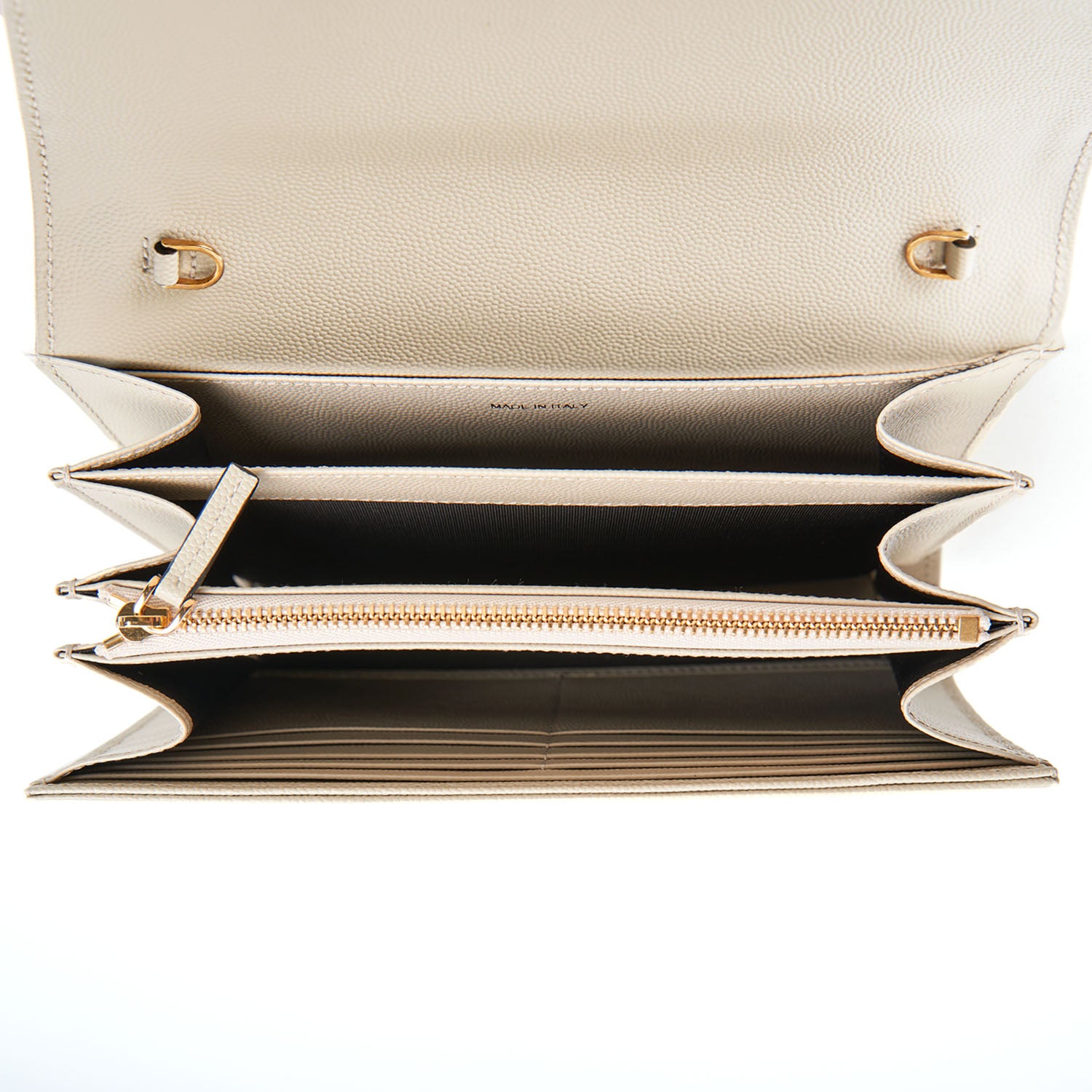 Beige Tumbled Leather Clutch Bag – E.Marinella
