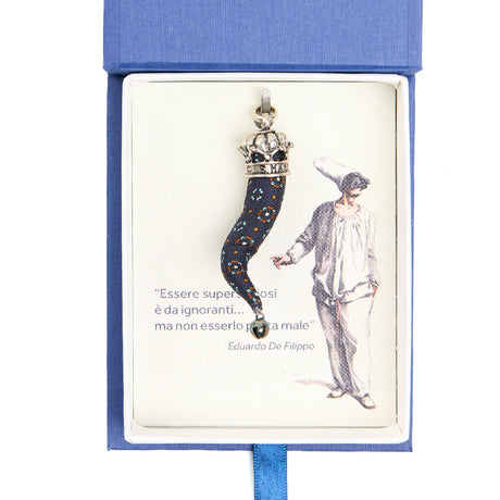 CORNETTO IN SETA BLU