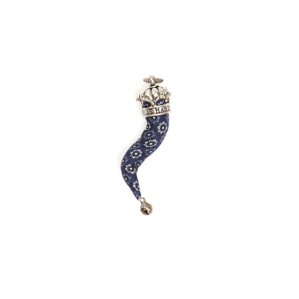 Blue Good-luck Charm In Silk And Silver – E.Marinella