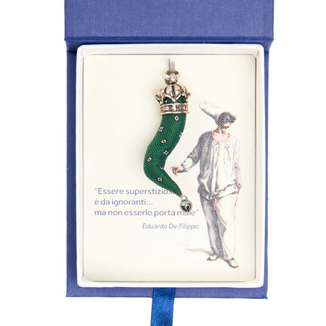 CORNETTO IN SETA VERDE SCURO