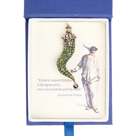 CORNETTO IN SETA VERDE OLIVA