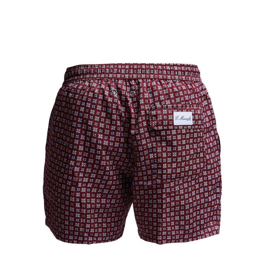 BURGUNDY SWIM SHORTS