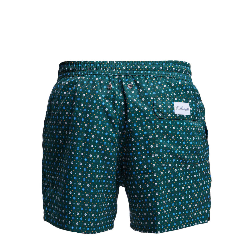DARK GREEN SWIM SHORTS