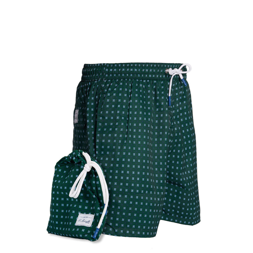 DARK GREEN SWIM SHORTS