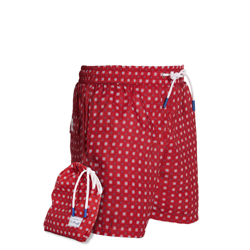 BURGUNDY SWIM SHORTS