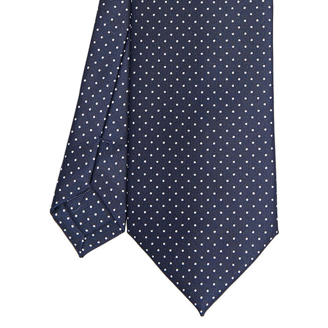 dark_blue_sartorial_classic_silk_tie_polka_dot_pattern_tip_detail