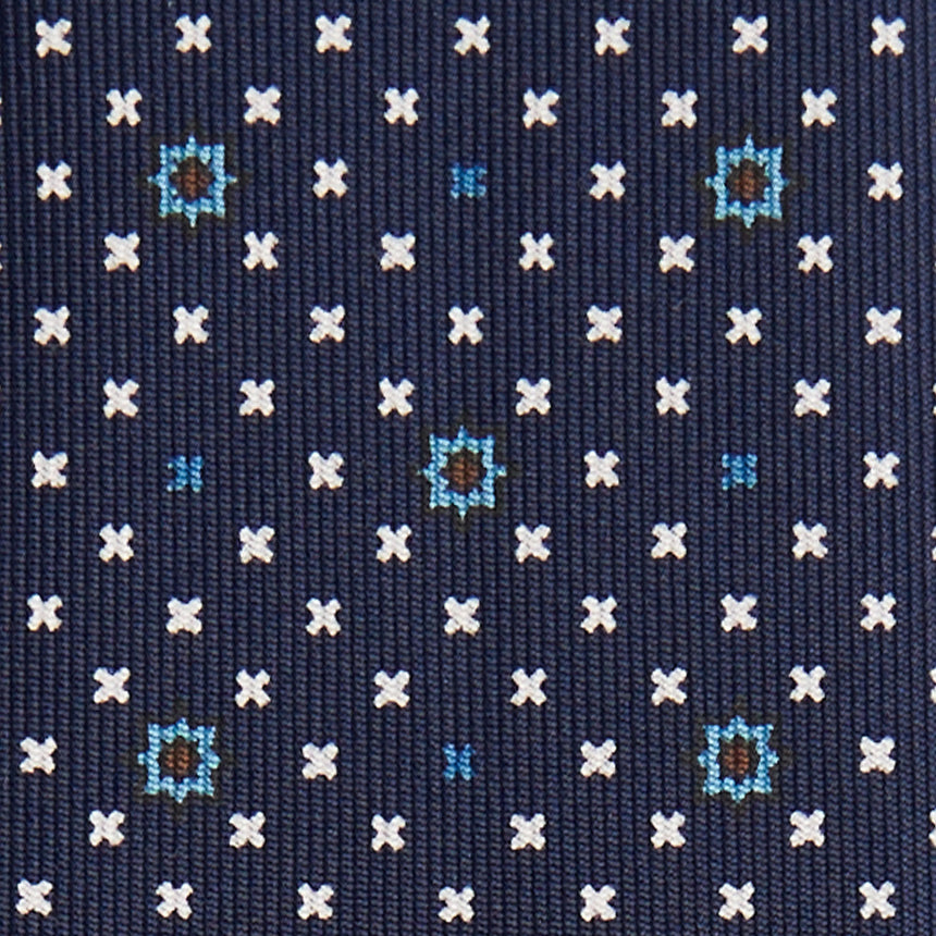 CRAVATTA SARTORIALE CLASSICA IN SETA BLU SCURO