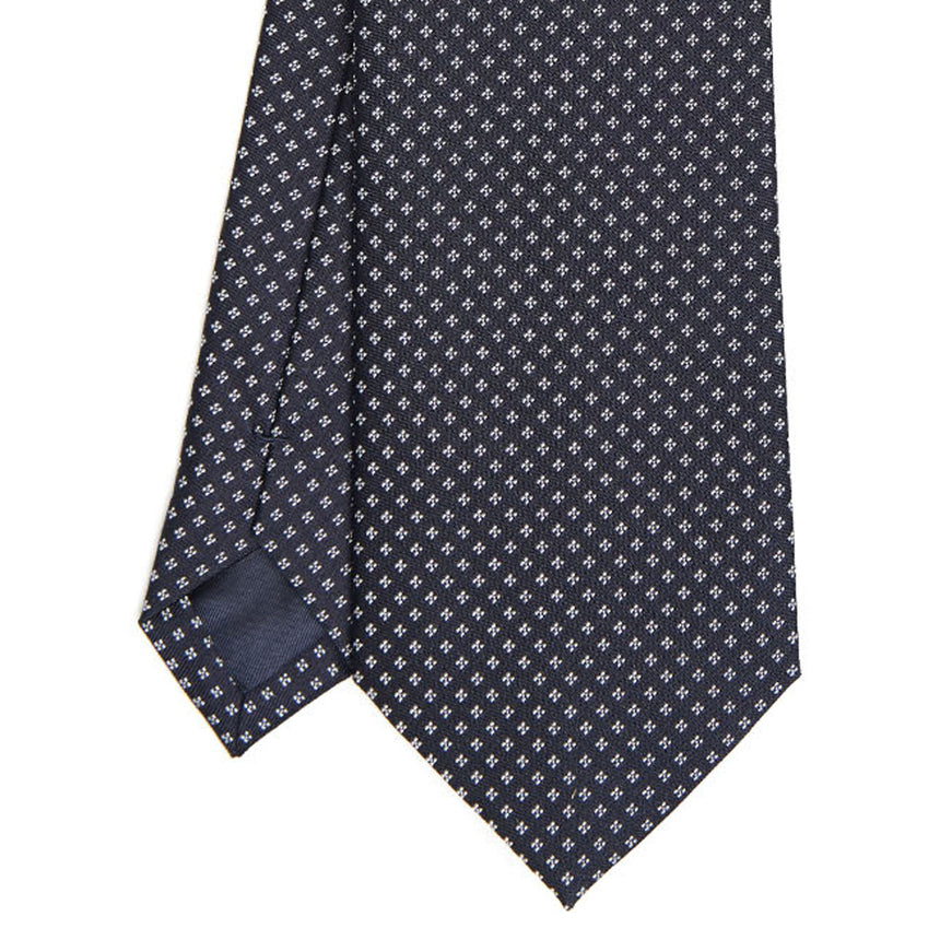 CRAVATTA CERIMONIA IN SETA JACQUARD BLU SCURO