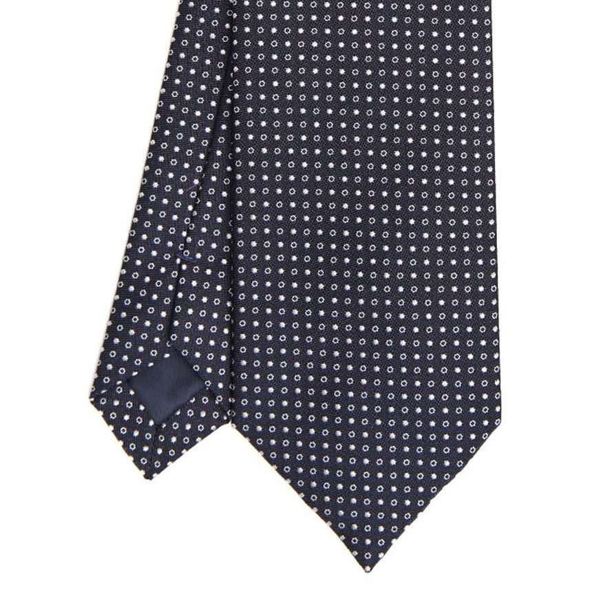CRAVATTA CERIMONIA IN SETA JACQUARD BLU SCURO
