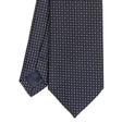 dark_blue_ceremonial_jacquard_silk_tie_small_geometric_pattern_tip_detail