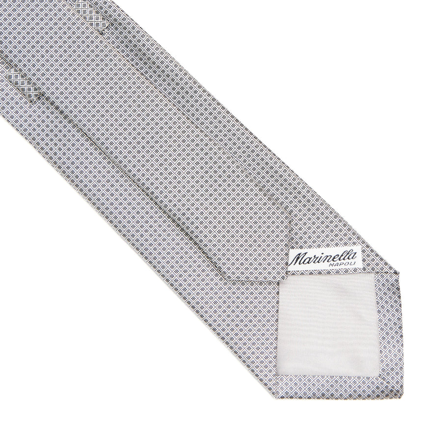 LIGHT GREY CEREMONIAL JACQUARD SILK TIE