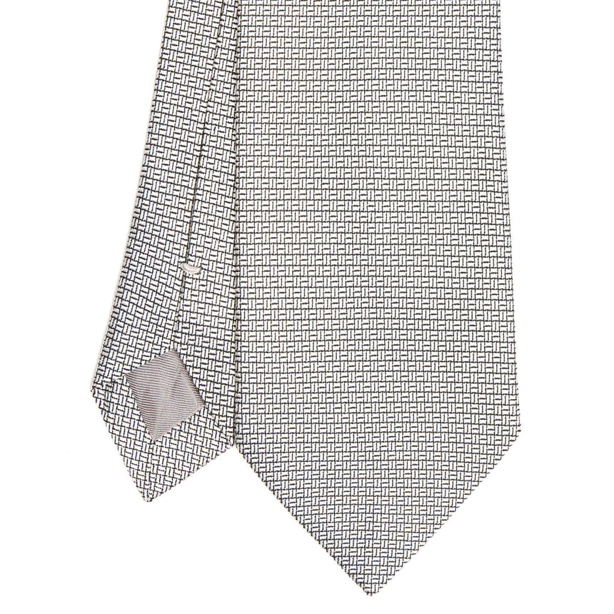 LIGHT GREY CEREMONIAL JACQUARD SILK TIE