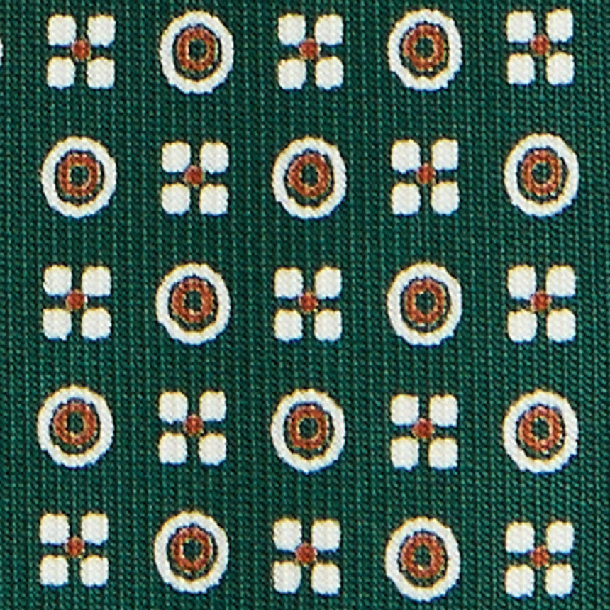 CRAVATTA SARTORIALE 5 PIEGHE IN SETA VERDE SCURO