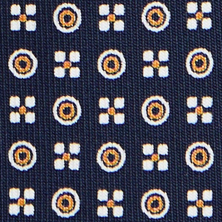 CRAVATTA SARTORIALE 5 PIEGHE IN SETA BLU SCURO 