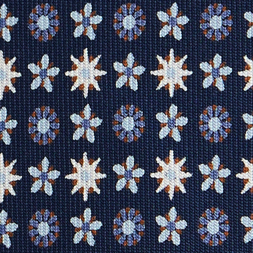CRAVATTA SARTORIALE 5 PIEGHE IN SETA BLU SCURO 