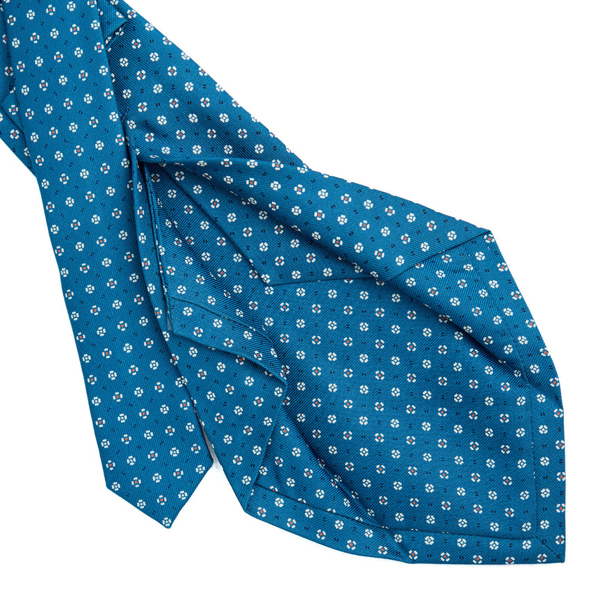 MID BLUE 5 FOLD SARTORIAL SILK TIE