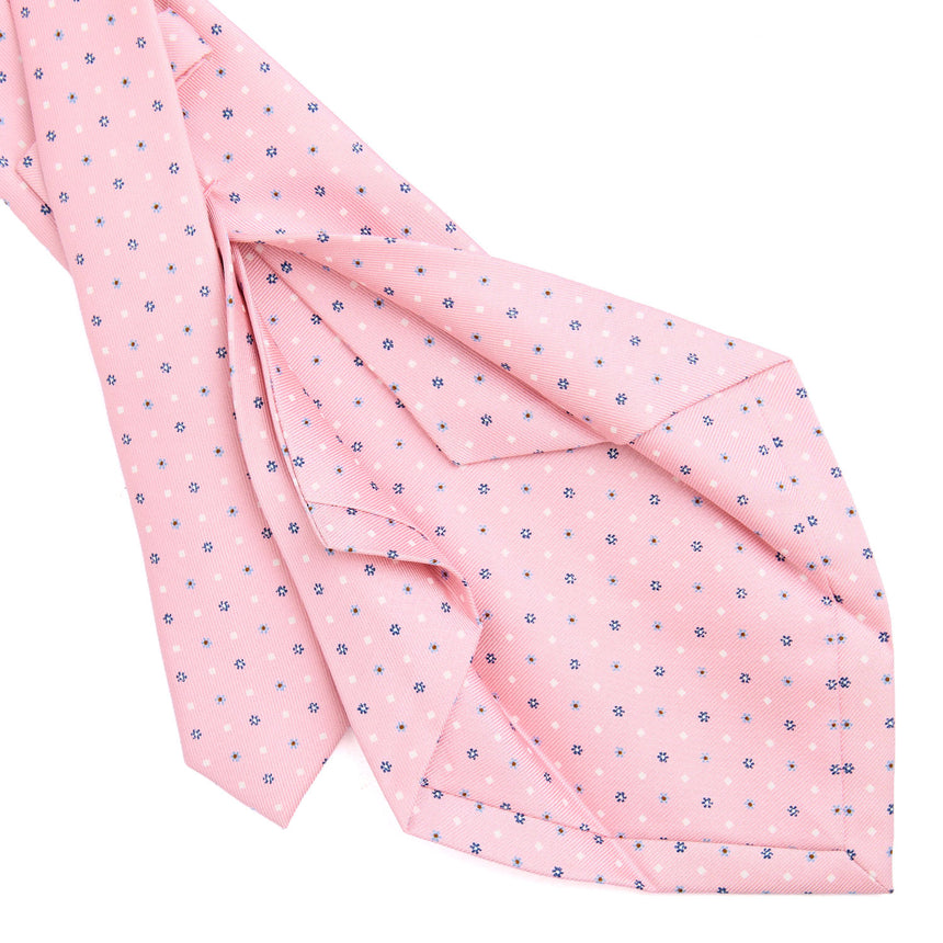 CRAVATTA SARTORIALE 5 PIEGHE IN SETA ROSA