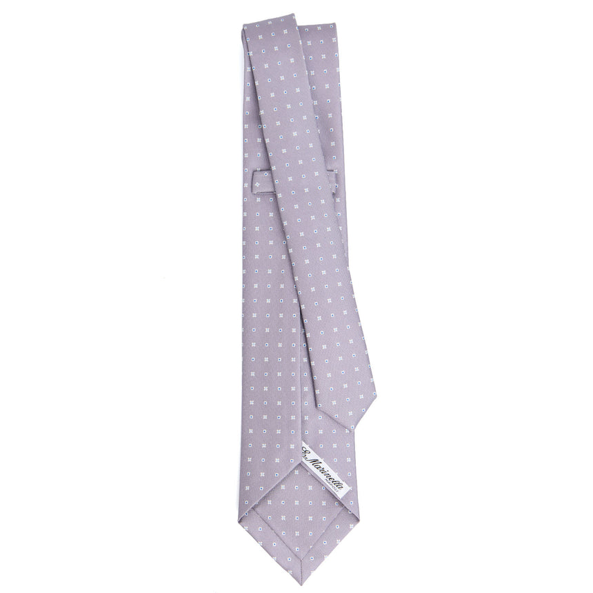 LIGHT GREY 5 FOLD SARTORIAL SILK TIE