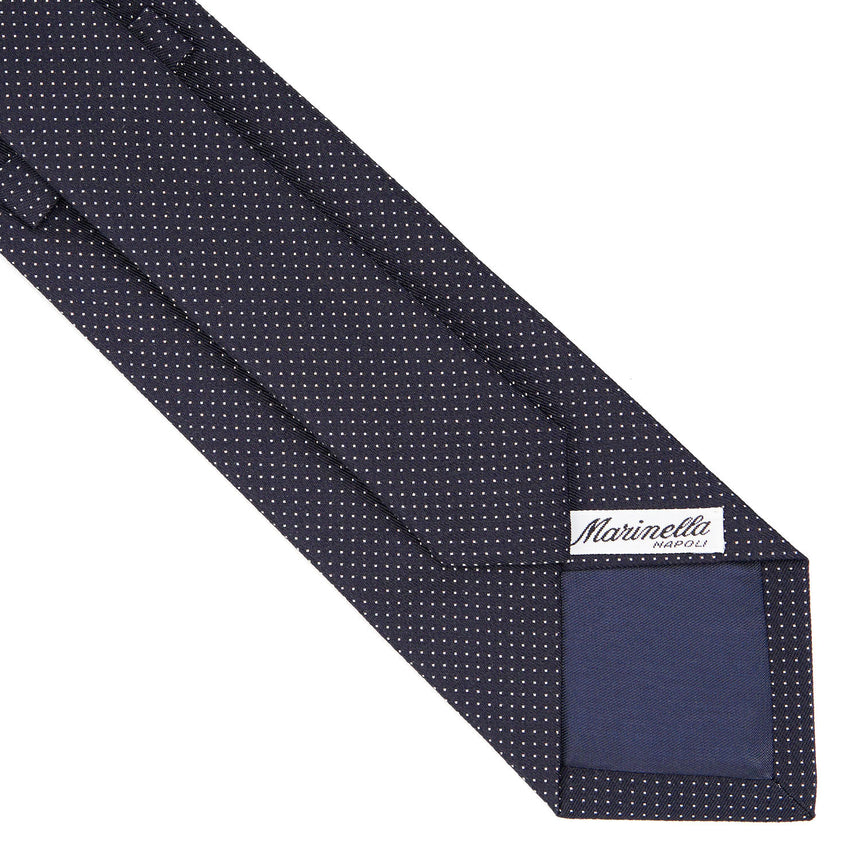 dark_blue_ceremonial_jacquard_silk_tie_small_geometric_pattern_back_detail