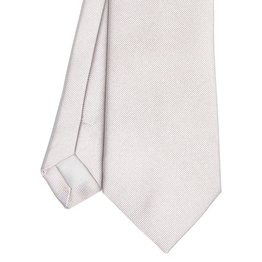 LIGHT GREY SARTORIAL JACQUARD SILK TIE