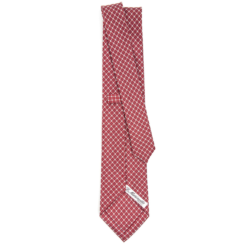 BURGUNDY SARTORIAL PRINTED SILK TIE