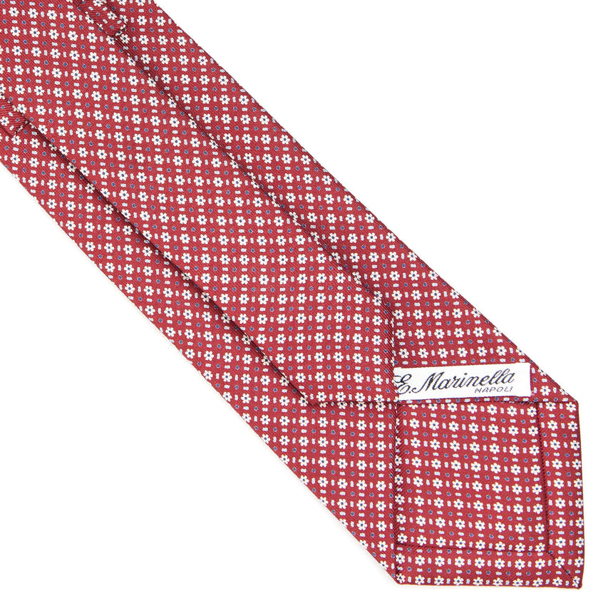 BURGUNDY SARTORIAL PRINTED SILK TIE