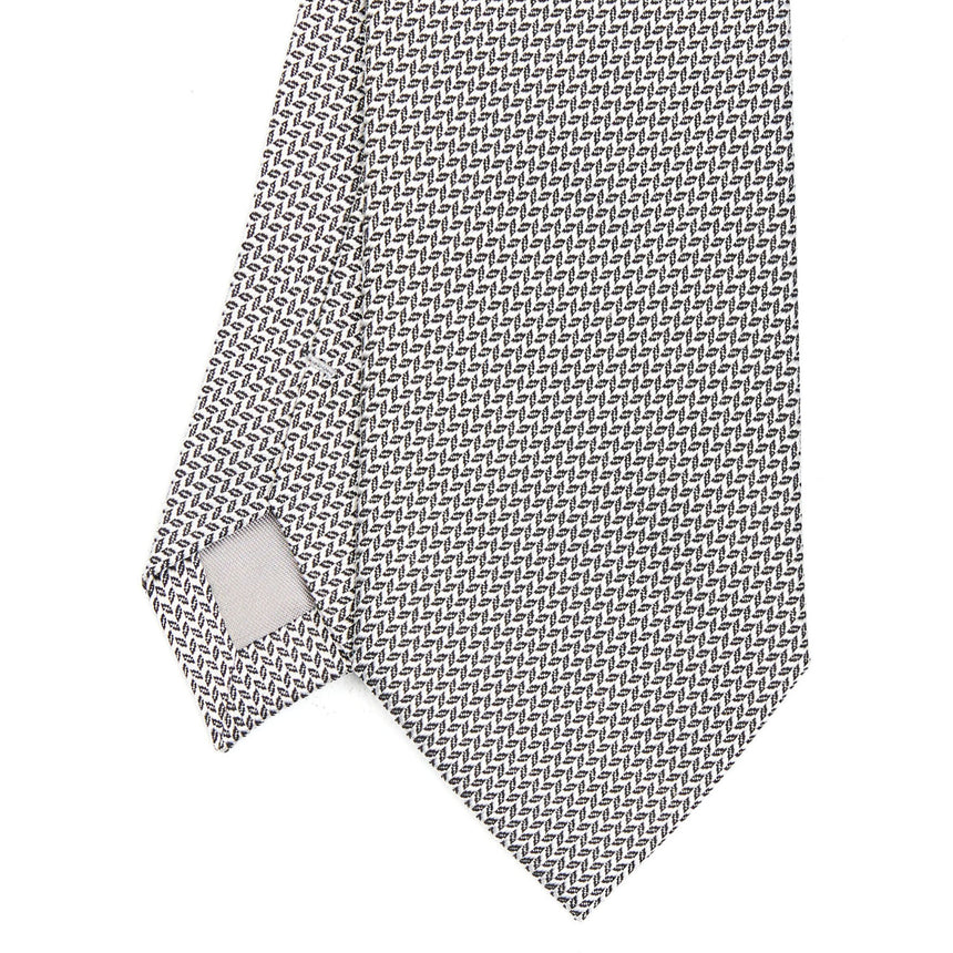 LIGHT GREY CEREMONIAL JACQUARD SILK TIE