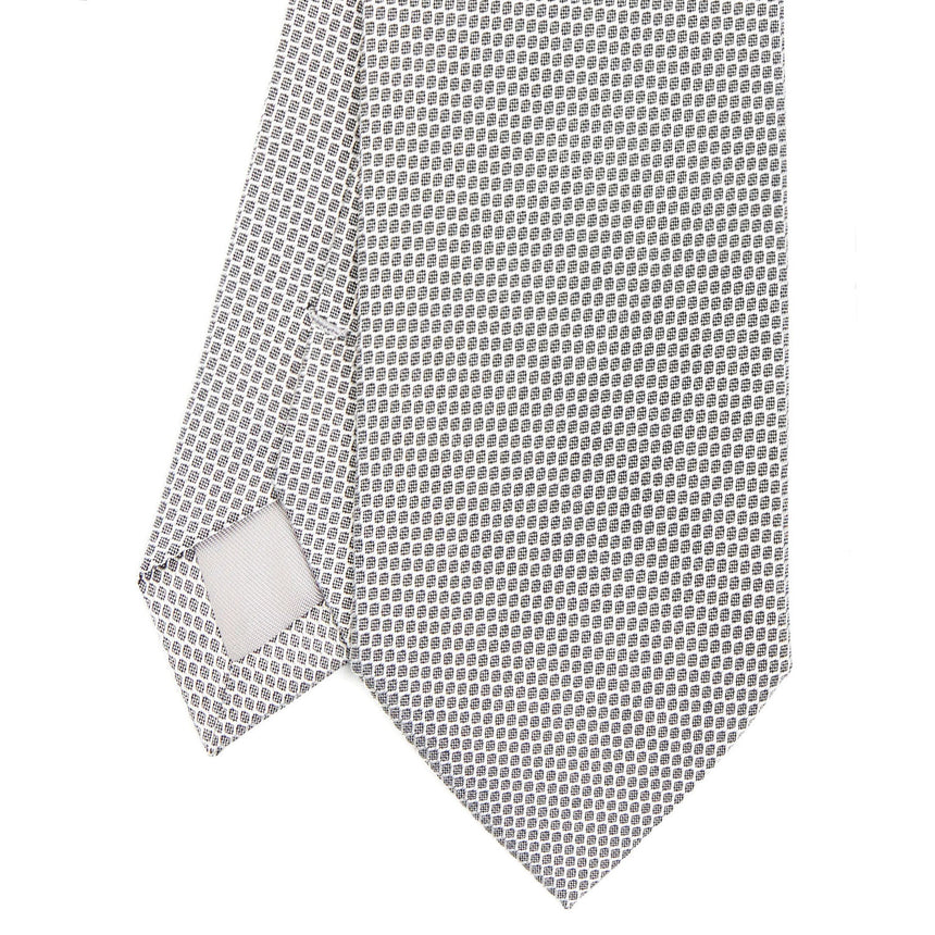 LIGHT GREY CEREMONIAL JACQUARD SILK TIE
