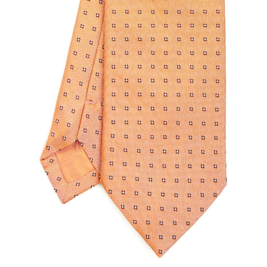 CRAVATTA SARTORIALE IN SETA JACQUARD ARANCIONE