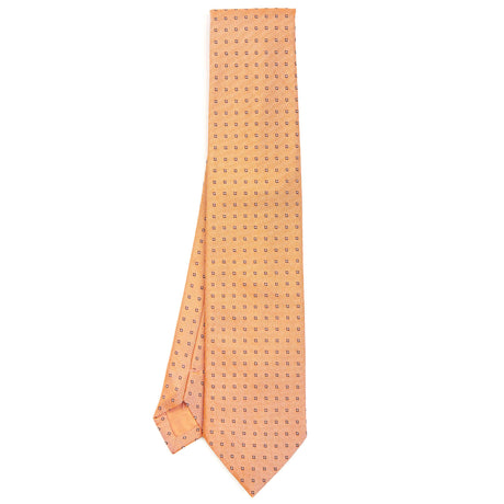 CRAVATTA SARTORIALE IN SETA JACQUARD ARANCIONE