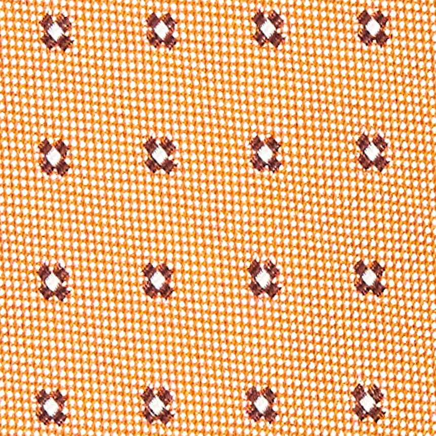 CRAVATTA SARTORIALE IN SETA JACQUARD ARANCIONE