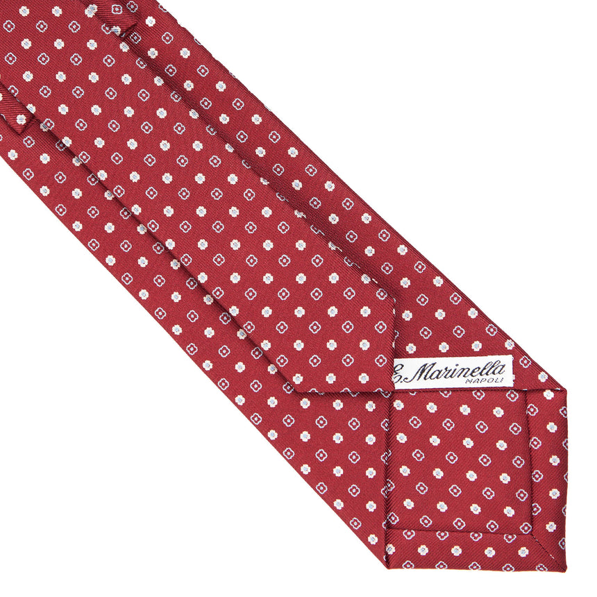 BURGUNDY SARTORIAL PRINTED SILK TIE