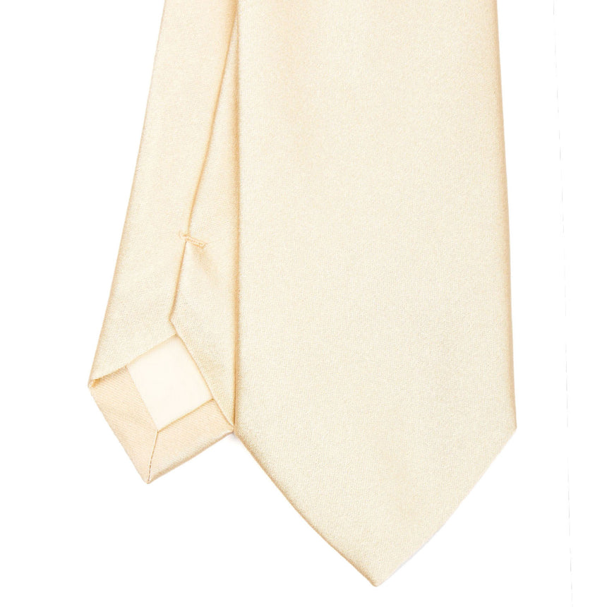 BEIGE CEREMONIAL SILK SATIN TIE
