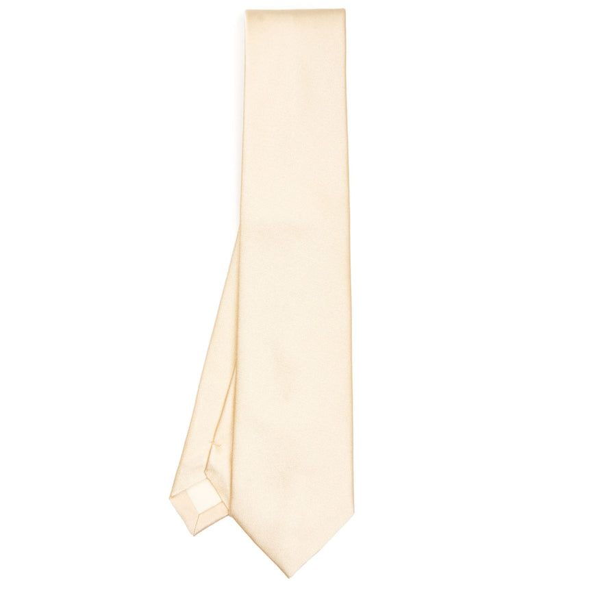 BEIGE CEREMONIAL SILK SATIN TIE
