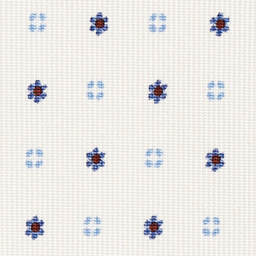 WHITE SARTORIAL PRINTED SILK TIE