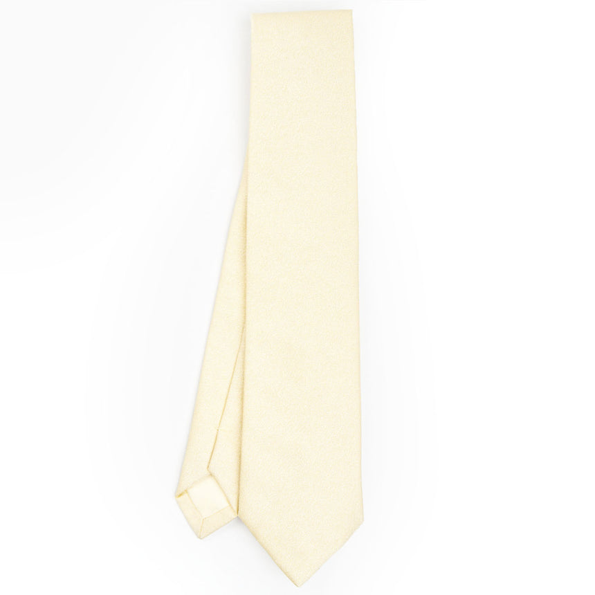 LIGHT YELLOW CEREMONIAL SILK SATIN TIE