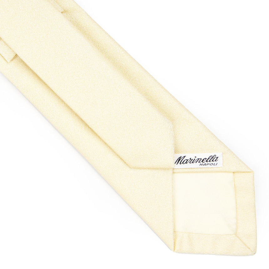 LIGHT YELLOW CEREMONIAL SILK SATIN TIE