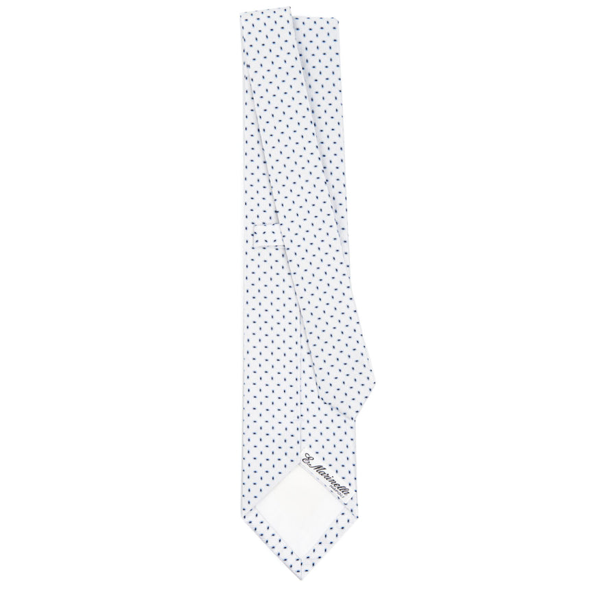 WHITE SARTORIAL JACQUARD SILK TIE