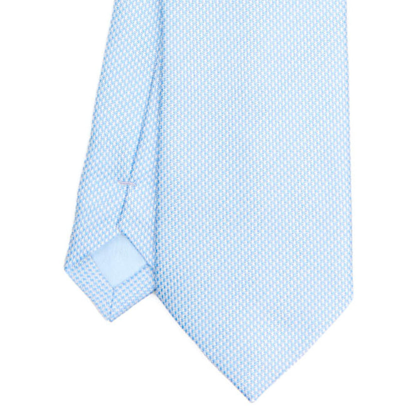 CRAVATTA CERIMONIA IN SETA JACQUARD AZZURRA