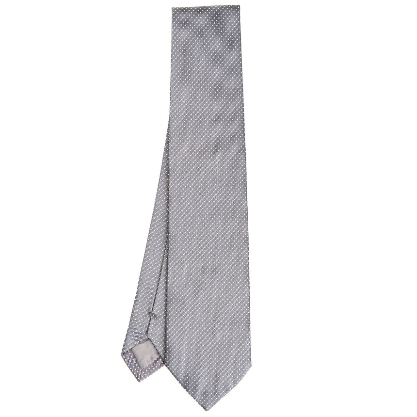 DARK GREY CEREMONIAL JACQUARD SILK TIE