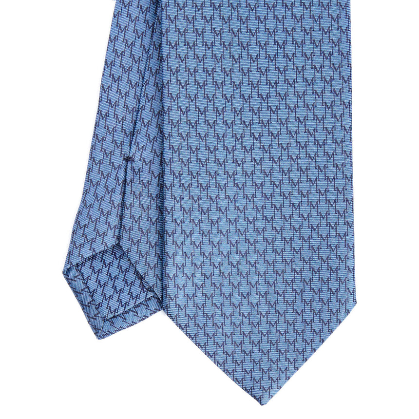 CRAVATTA SARTORIALE CLASSICA IN SETA AZZURRO POLVERE