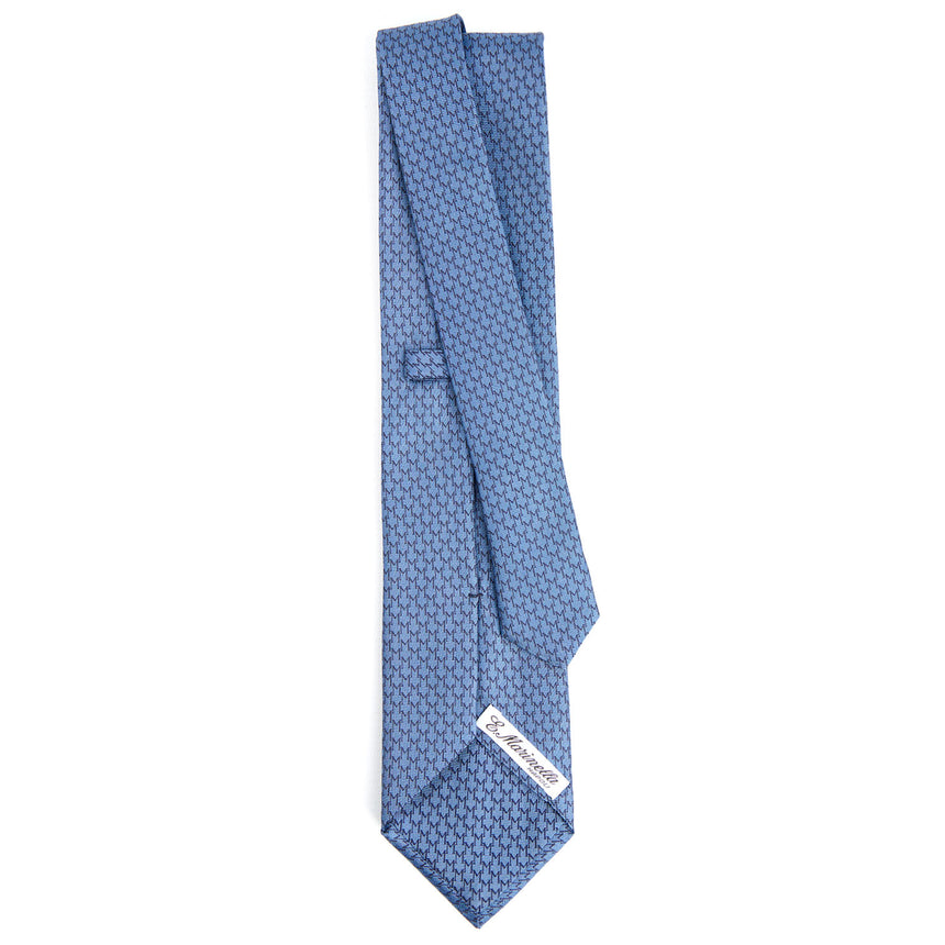 CRAVATTA SARTORIALE CLASSICA IN SETA AZZURRO POLVERE