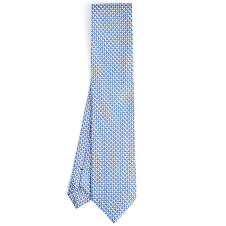 BLUE SARTORIAL PRINTED SILK TIE