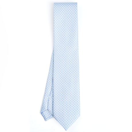 LIGHT BLUE SARTORIAL PRINTED SILK TIE