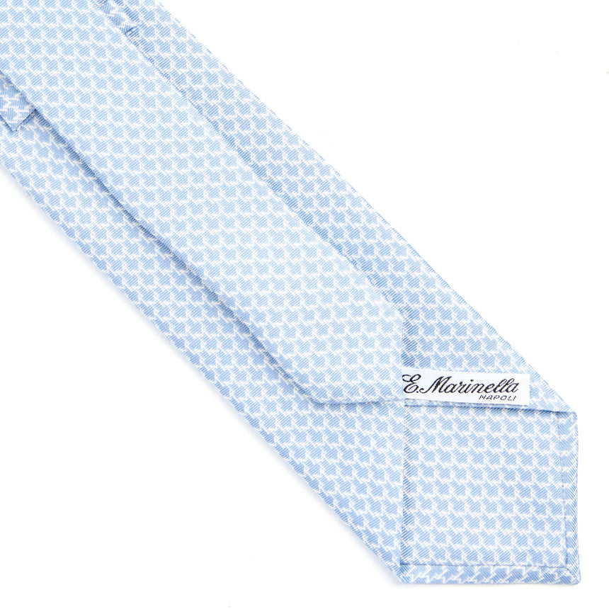 LIGHT BLUE SARTORIAL PRINTED SILK TIE