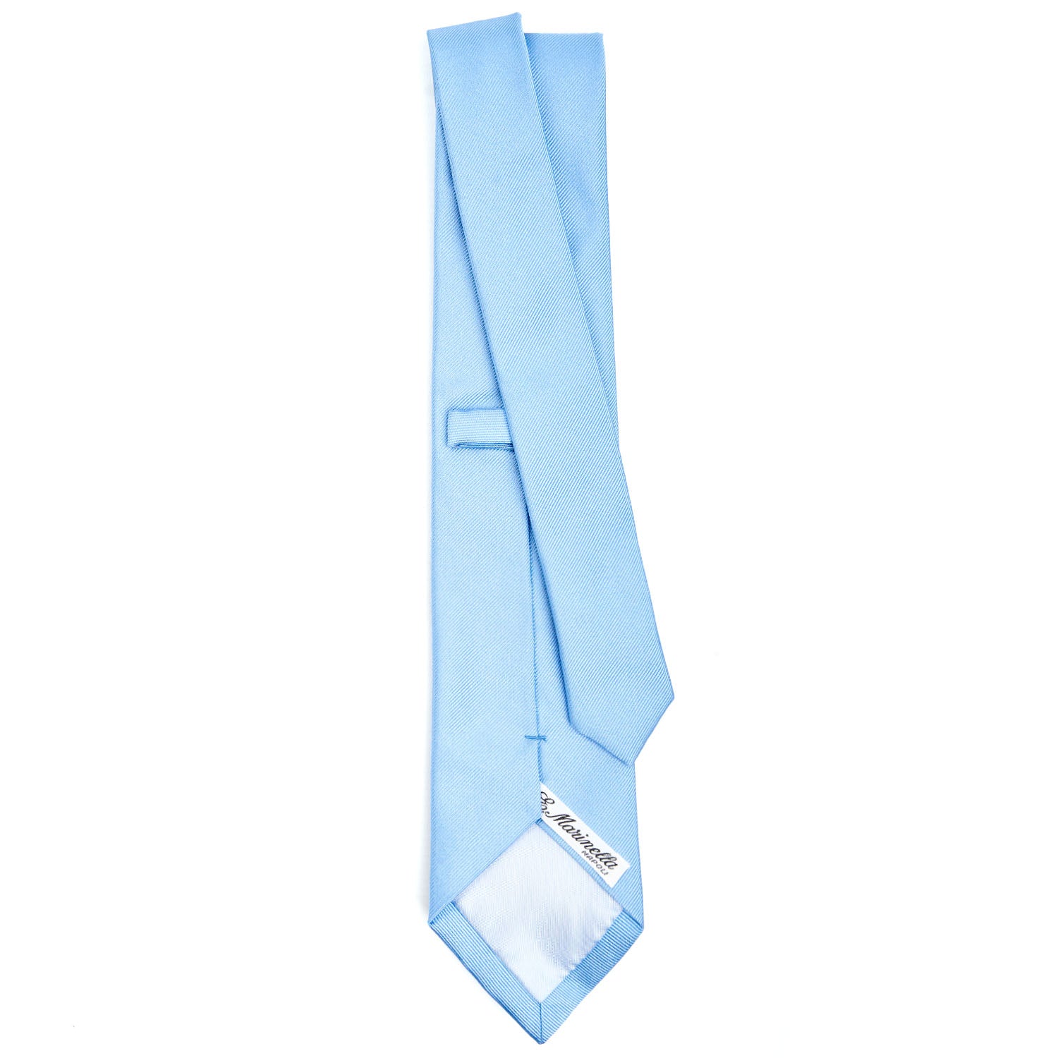 Light Blue Sartorial Jacquard Silk Tie - Solid Colours – E.Marinella