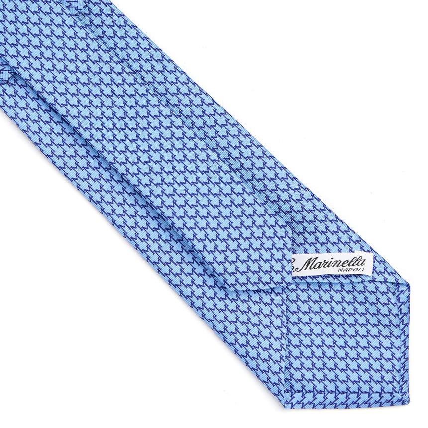 LIGHT BLUE SARTORIAL PRINTED SILK TIE