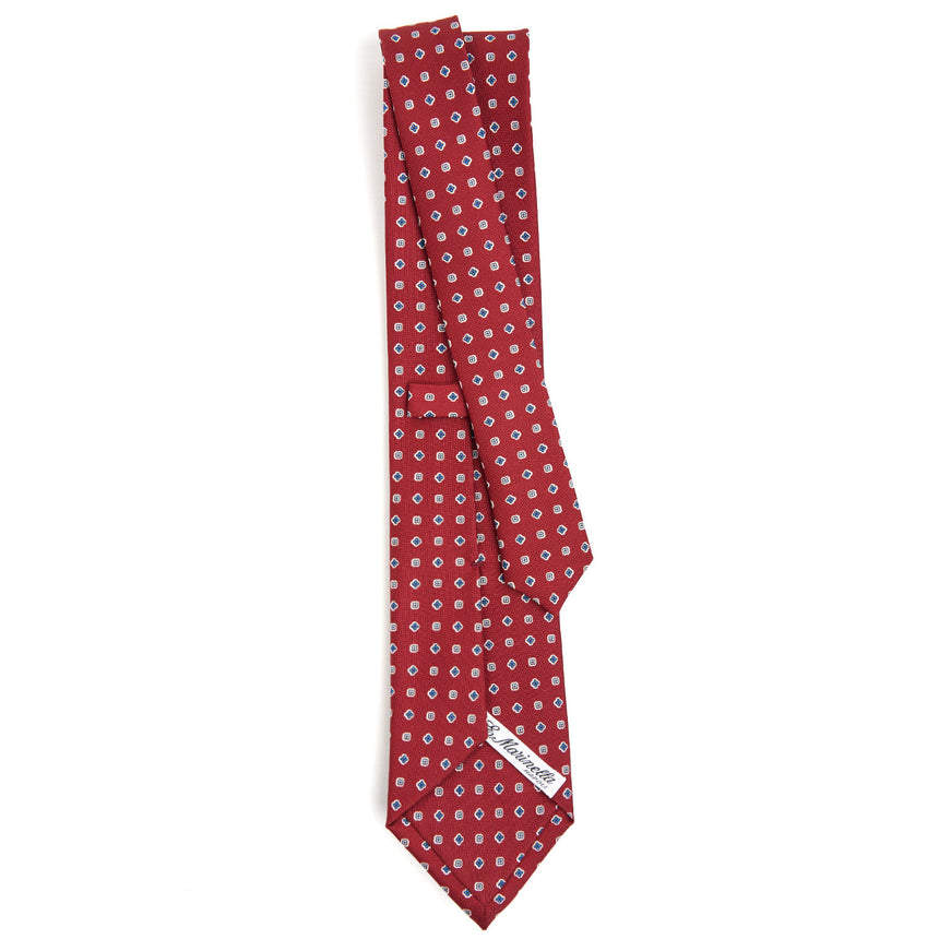 BURGUNDY SARTORIAL PRINTED SILK TIE